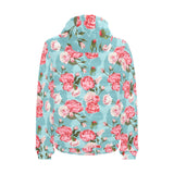 Rose Pattern Print Design 03 Men's Padded Hooded Jacket(ModelH42)