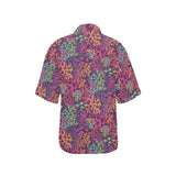 Coral Reef Pattern Print Design 03 Women's All Over Print Hawaiian Shirt