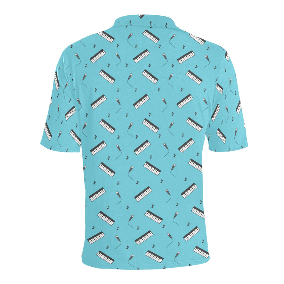 Piano Pattern Print Design 01 Men's All Over Print Polo Shirt