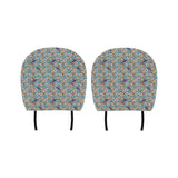 Hummingbird Pattern Print Design 02 Car Headrest Cover