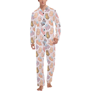 Pig Pattern Print Design 02 Men's Long Pajama Set