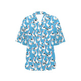 Pelican Pattern Print Design 04 Women's All Over Print Hawaiian Shirt