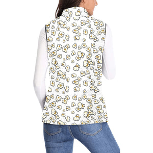 Popcorn Pattern Print Design 04 Women's Padded Vest