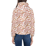 Sausage Pattern Print Design 05 Women's Padded Hooded Jacket