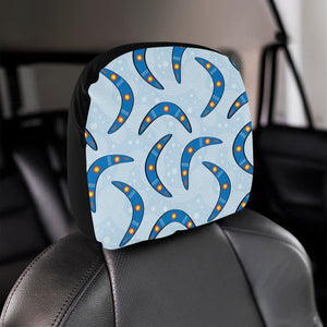 Boomerang Aboriginal Pattern Car Headrest Cover