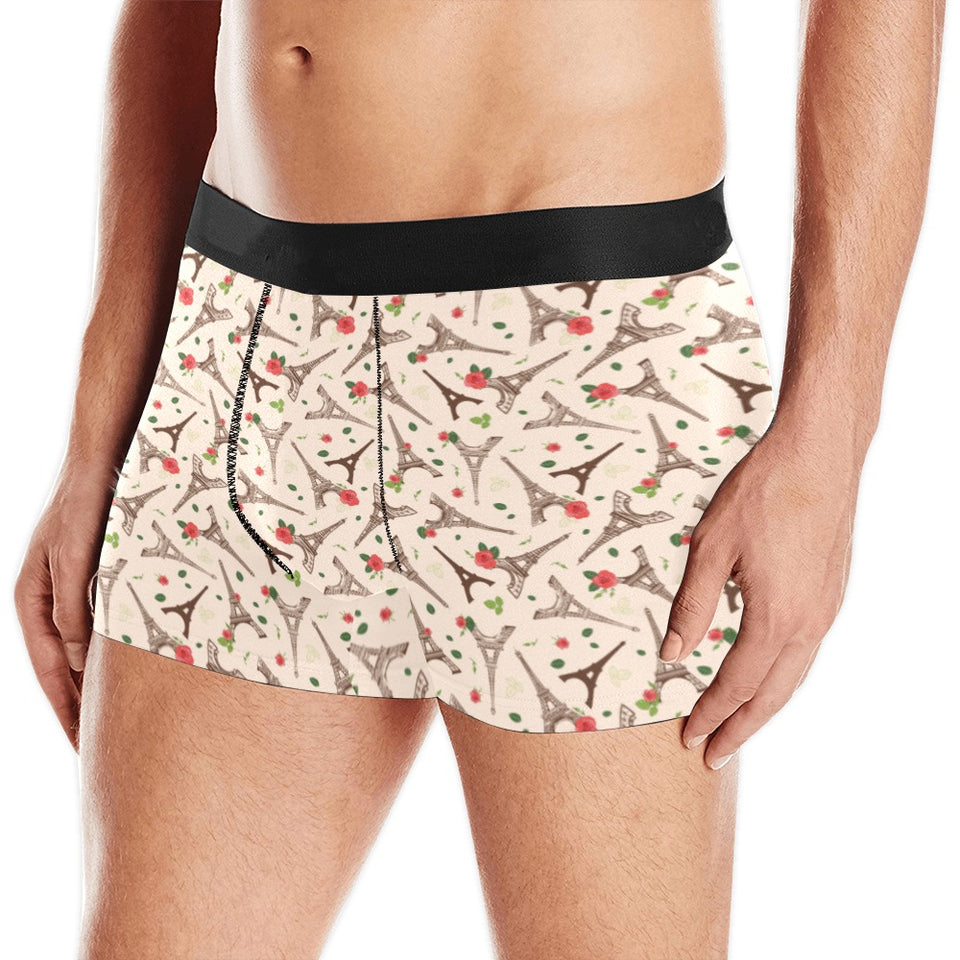 Eiffel Tower Pattern Print Design 03 Men's All Over Print Boxer Briefs Men's Underwear