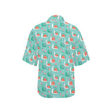 Snail Pattern Print Design 01 Women's All Over Print Hawaiian Shirt