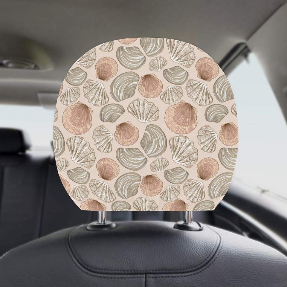 Shell Pattern Background Car Headrest Cover