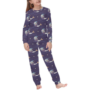 Sleeping Sea Lion Pattern Kids' Boys' Girls' All Over Print Pajama Set