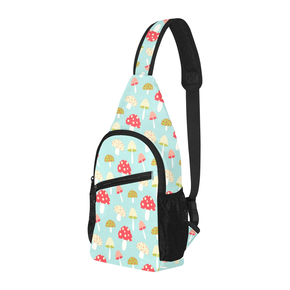 Mushroom Pattern Background All Over Print Chest Bag