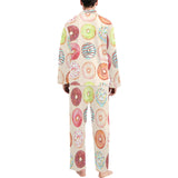 Donut Pattern Men's Long Pajama Set