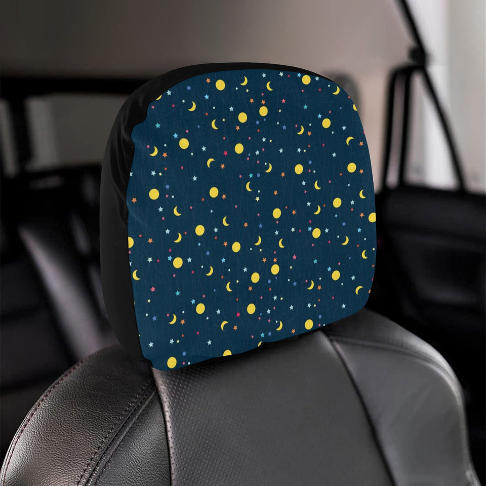 Moon Star Pattern Car Headrest Cover