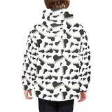 Piano Pattern Print Design 02 Kids' Boys' Girls' Padded Hooded Jacket