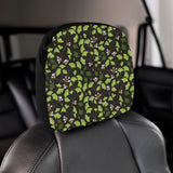 Ginkgo Leaves Flower Pattern Car Headrest Cover