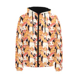 Squirrel Pattern Print Design 04 Men's Padded Hooded Jacket(ModelH42)