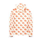 Goldfish Pattern Print Design 05 Kids' Boys' Girls' Padded Hooded Jacket