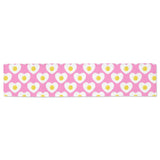 Fried Eggs Pattern Print Design 02 Table Runner