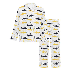 Swordfish Pattern Print Design 05 Men's Long Pajama Set