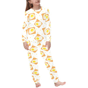 Bread Toast Pattern Print Design 02 Kids' Boys' Girls' All Over Print Pajama Set