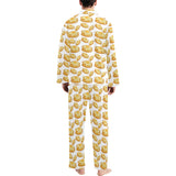 Pancake Pattern Print Design 05 Men's Long Pajama Set