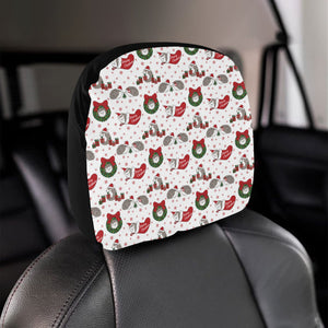 Hedgehog Pattern Print Design 05 Car Headrest Cover