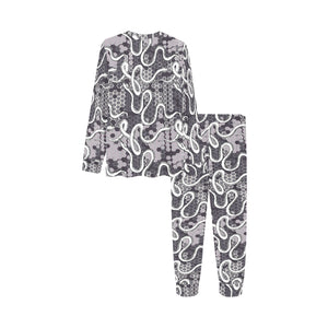 Snake Gray Pattern Kids' Boys' Girls' All Over Print Pajama Set