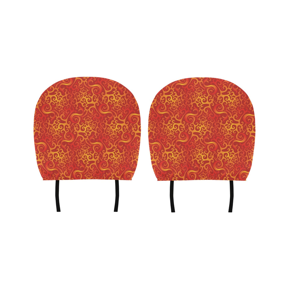 Flame Fire Pattern Car Headrest Cover