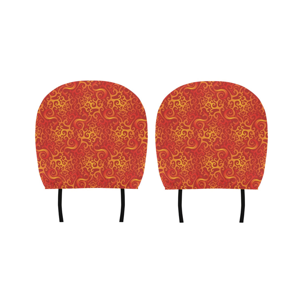 Flame Fire Pattern Car Headrest Cover