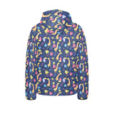 Giraffe Pattern Print Design 04 Kids' Boys' Girls' Padded Hooded Jacket