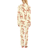 Yule Goat or Christmas goat Pattern Women's Long Pajama Set