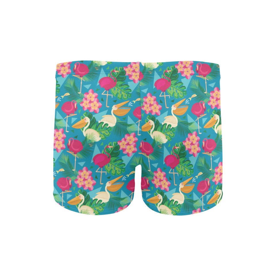 Pelican Pattern Print Design 03 Men's Swimming Trunks