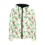 Ladybug Pattern Print Design 05 Men's Padded Hooded Jacket(ModelH42)