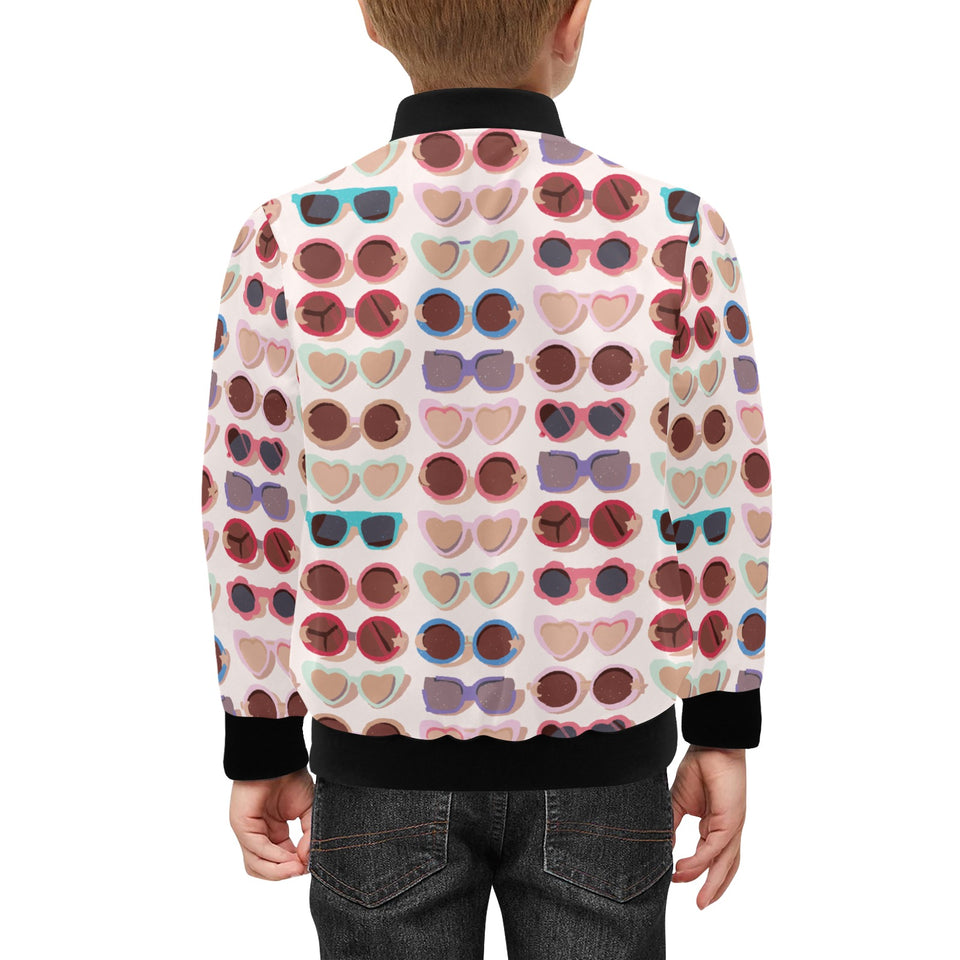 Sun Glasses Pattern Print Design 04 Kids' Boys' Girls' Bomber Jacket