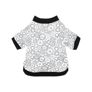 Gear Pattern Print Design 05 All Over Print Pet Dog Round Neck Fuzzy Shirt