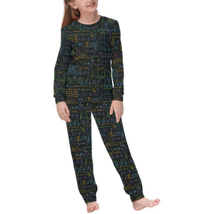 Math Pattern Print Design 04 Kids' Boys' Girls' All Over Print Pajama Set