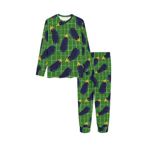 Eggplant Pattern Print Design 04 Kids' Boys' Girls' All Over Print Pajama Set