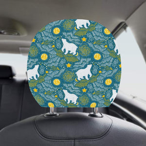 Polar Bear Pattern Car Headrest Cover