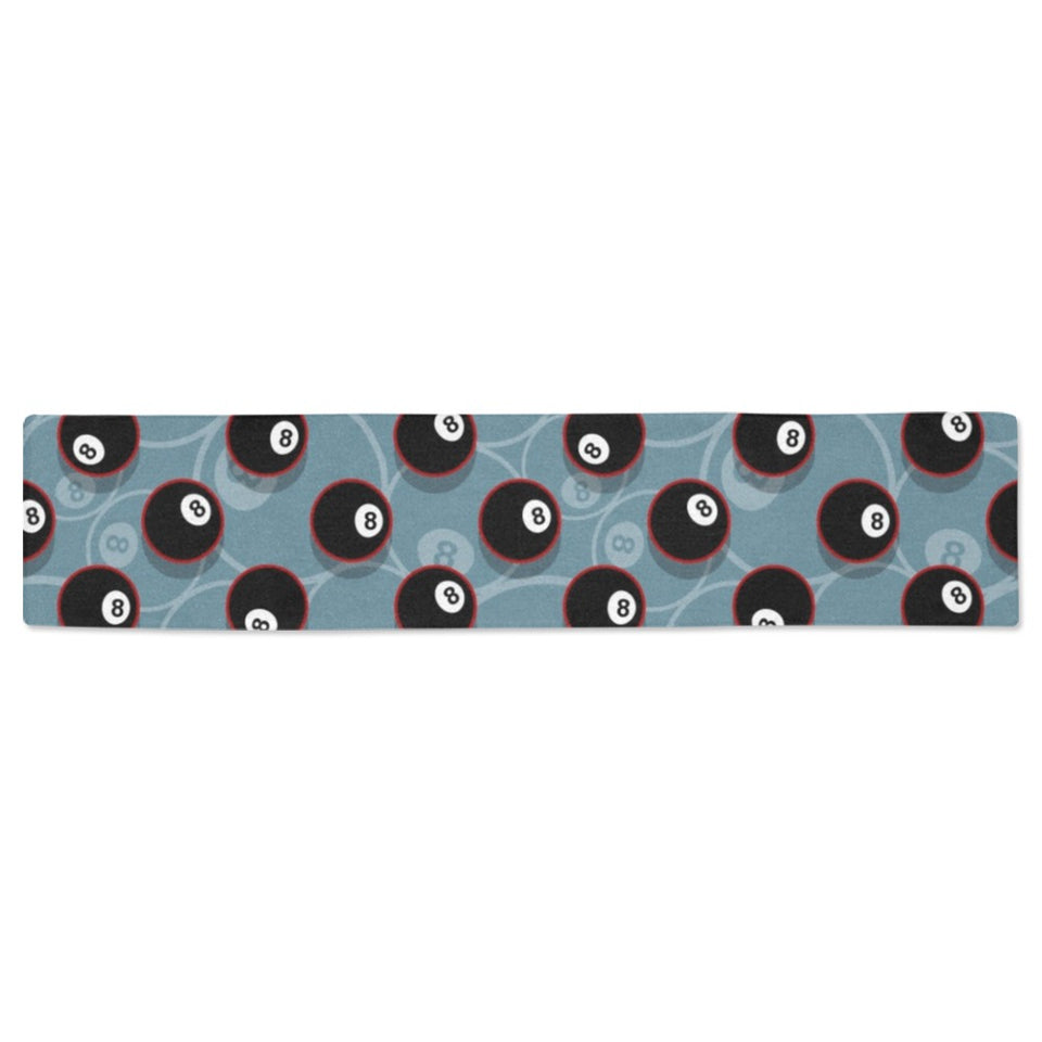 Billiard Ball Pattern Print Design 01 Table Runner