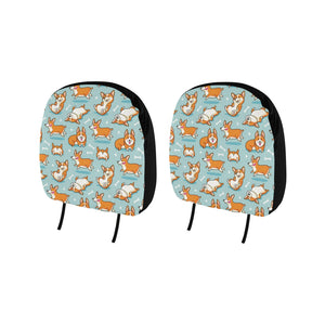 Cute Corgi Pattern Car Headrest Cover