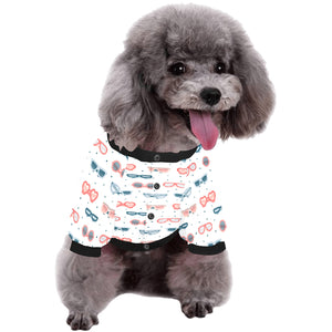 Sun Glasses Pattern Print Design 02 All Over Print Pet Dog Round Neck Fuzzy Shirt