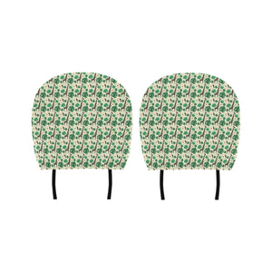 Giraffe Pattern Print Design 02 Car Headrest Cover