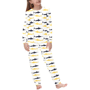 Swordfish Pattern Print Design 05 Kids' Boys' Girls' All Over Print Pajama Set