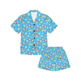 Sun Glasses Pattern Print Design 03 Kids' Boys' Girls' V-Neck Short Pajama Set