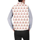 Pretzels Pattern Print Design 01 Men's Padded Vest