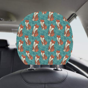 Fox Tribal Pattern Background Car Headrest Cover