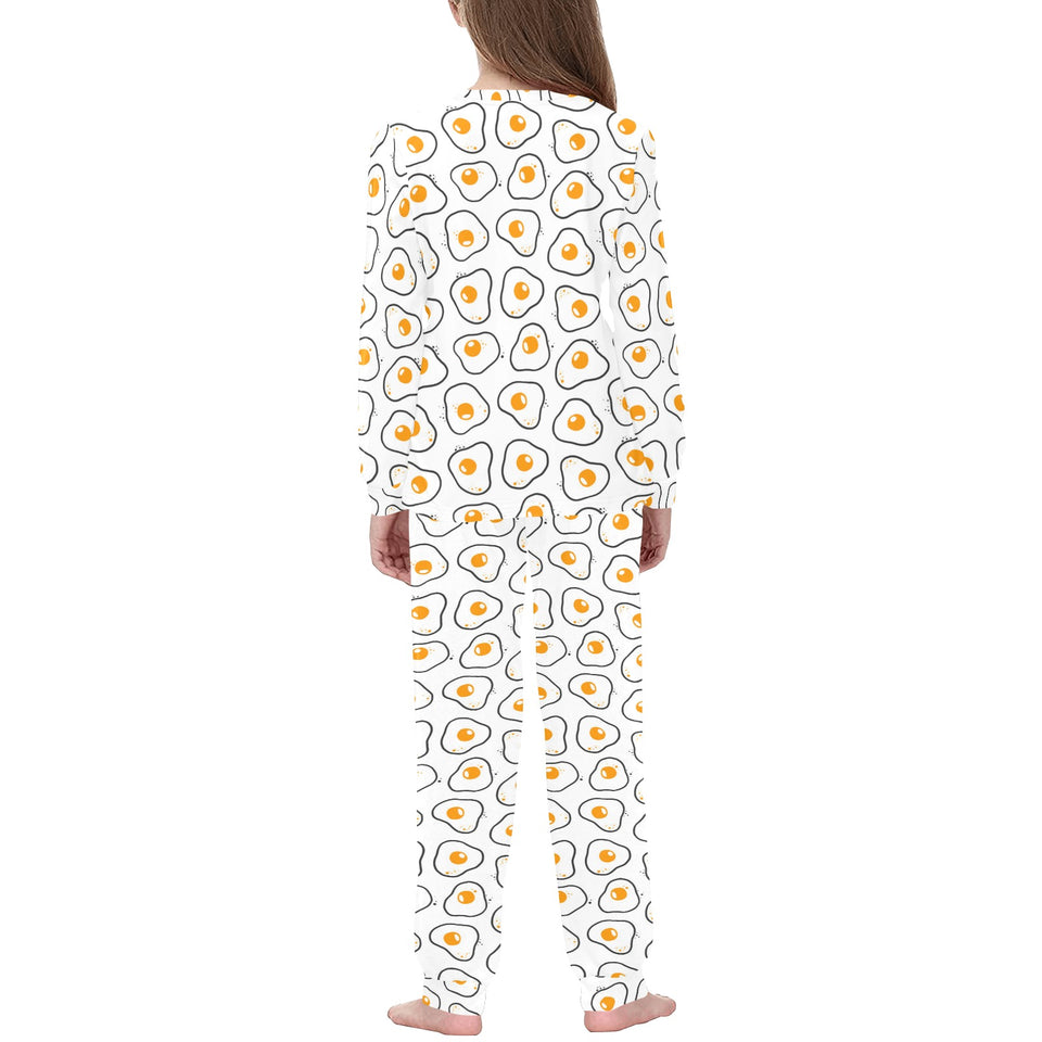 Fried Eggs Pattern Print Design 05 Kids' Boys' Girls' All Over Print Pajama Set