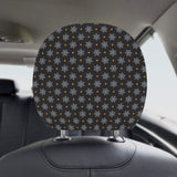 Cobweb Spider Web Pokka Dot Pattern Car Headrest Cover