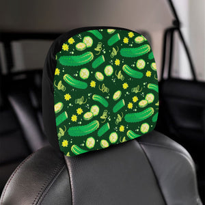 Cucumber Pattern Background Car Headrest Cover