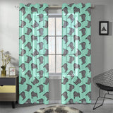 Piano Pattern Print Design 04 Gauze Curtain