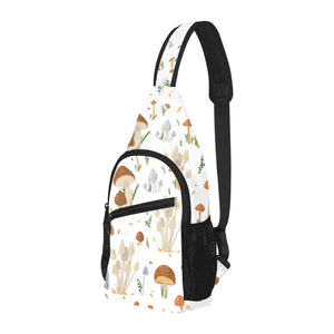 Mushroom Pattern Theme All Over Print Chest Bag